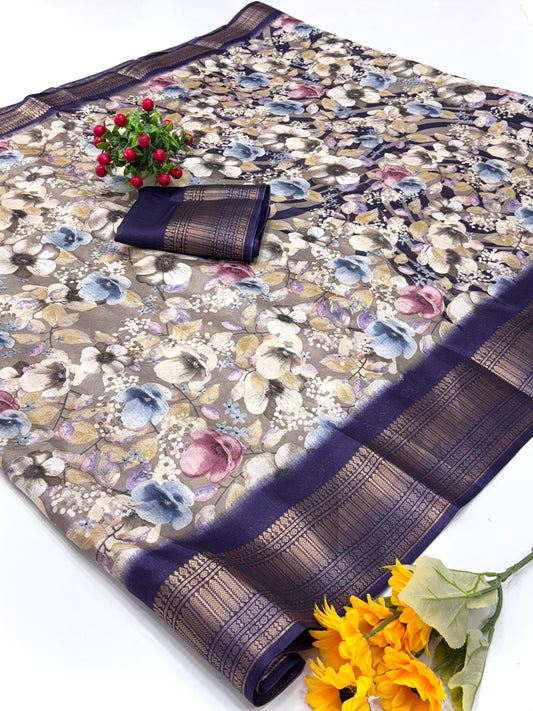 Jalpari Saree Dola Bandhni Print Jacquard Border Beautiful Border Saree With Blouse