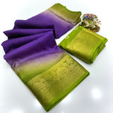 Jalpari Saree Dola Print Sparkle Zari Jacquard Border Beautiful Border Saree