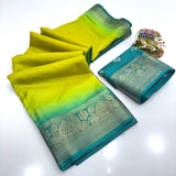 Jalpari Saree Dola Print Sparkle Zari Jacquard Border Beautiful Border Saree