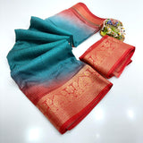 Jalpari Saree Dola Print Sparkle Zari Jacquard Border Beautiful Border Saree