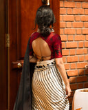 Bollywood Pure Japan Crape Silk & Gajji Silk Bollywood Saree with Printed Blouse