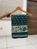 Jaipuri Hand Block Printed Soft Cotton Mulmul Saree ,Sanganeri Cotton Malmal Saree, Bagru Cotton Saree, Batic / Batik Print Cotton saree With Attached Blouse Piece