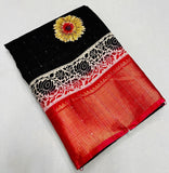 Jalpari Saree Sequence Flower Print Jacquard Border Beautiful Border Saree