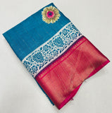 Jalpari Saree Sequence Flower Print Jacquard Border Beautiful Border Saree