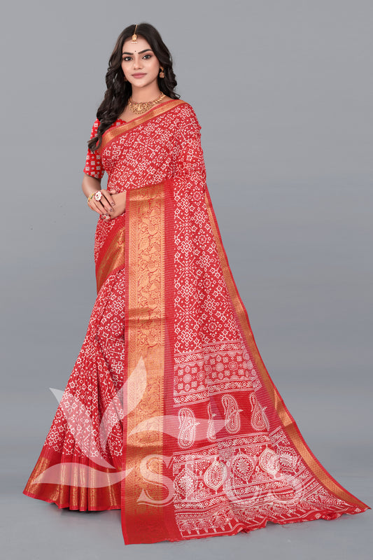 DOLA SILK SPARKLE ZARI DIGITAL PRINT WITH JACQUARD BODAR