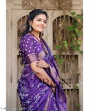 DOLA SILK PURPLE COLOR SAREE TRENDY SAREE WITH BLOUSE