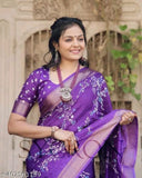 DOLA SILK PURPLE COLOR SAREE TRENDY SAREE WITH BLOUSE