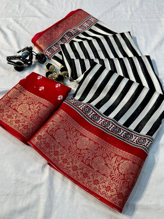 Jalpari Bollywood Jacquard Border Beautiful Colors Full Saree