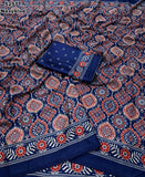 New Trending Gajji Silk Bollywood Designer Saree with Printed Pallu & Contrast Blouse