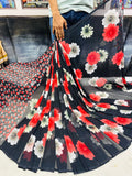 Designer Weightless Georgette Beautiful Printed Saree