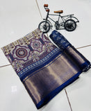 Jalpari Sparkle Zari Jacquard Border Beautiful Colors Full Saree