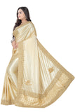 Lycra Blend Embroidered Saree Diamond Border with Blouse Piece
