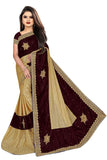 Velvet & Lycra Blend Saree Diamond Border Saree