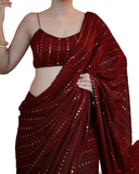 Trendy Women's Chiffon Georgette Embroidered Daily Wear Georgette Saree