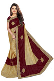 Velvet & Lycra Blend Saree Diamond Border Saree