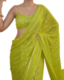 Trendy Women's Chiffon Georgette Embroidered Daily Wear Georgette Saree