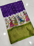 Cotton Dola Silk Jacquard Border Bandhani Printed Jari Work Sari with Blouse