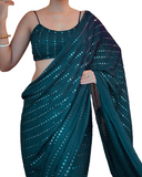 Trendy Women's Chiffon Georgette Embroidered Daily Wear Georgette Saree