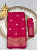Heavy marshmallow Soft Silk Saree With Beautiful floral print Design