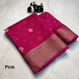 Bandhni Marshmallow Soft Silk Saree With Beautiful floral print Design