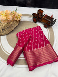 Bandhni Leriya Printed Marshmallow Soft Silk Saree With Beautiful Print Design