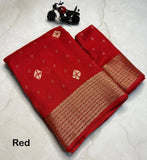 Bandhni Marshmallow Soft Silk Saree With Beautiful floral print Design