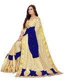 Velvet & Lycra Blend Saree Diamond Border with Blouse Piece
