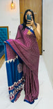 Pure Japan Crape Silk & Gajji Silk Bollywood Saree with Printed Blouse