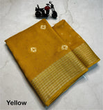 Bandhni Marshmallow Soft Silk Saree With Beautiful floral print Design