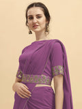 Georgette With Belt Saree Beautiful Style India Daily To Wear Bollywood Saree
