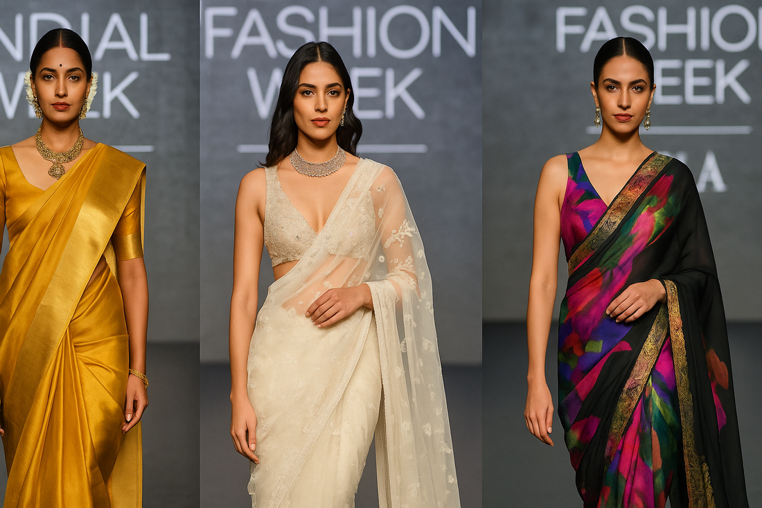 Top Saree Looks Spotted at Indian Fashion Week – A Jalpari Fashion Insight