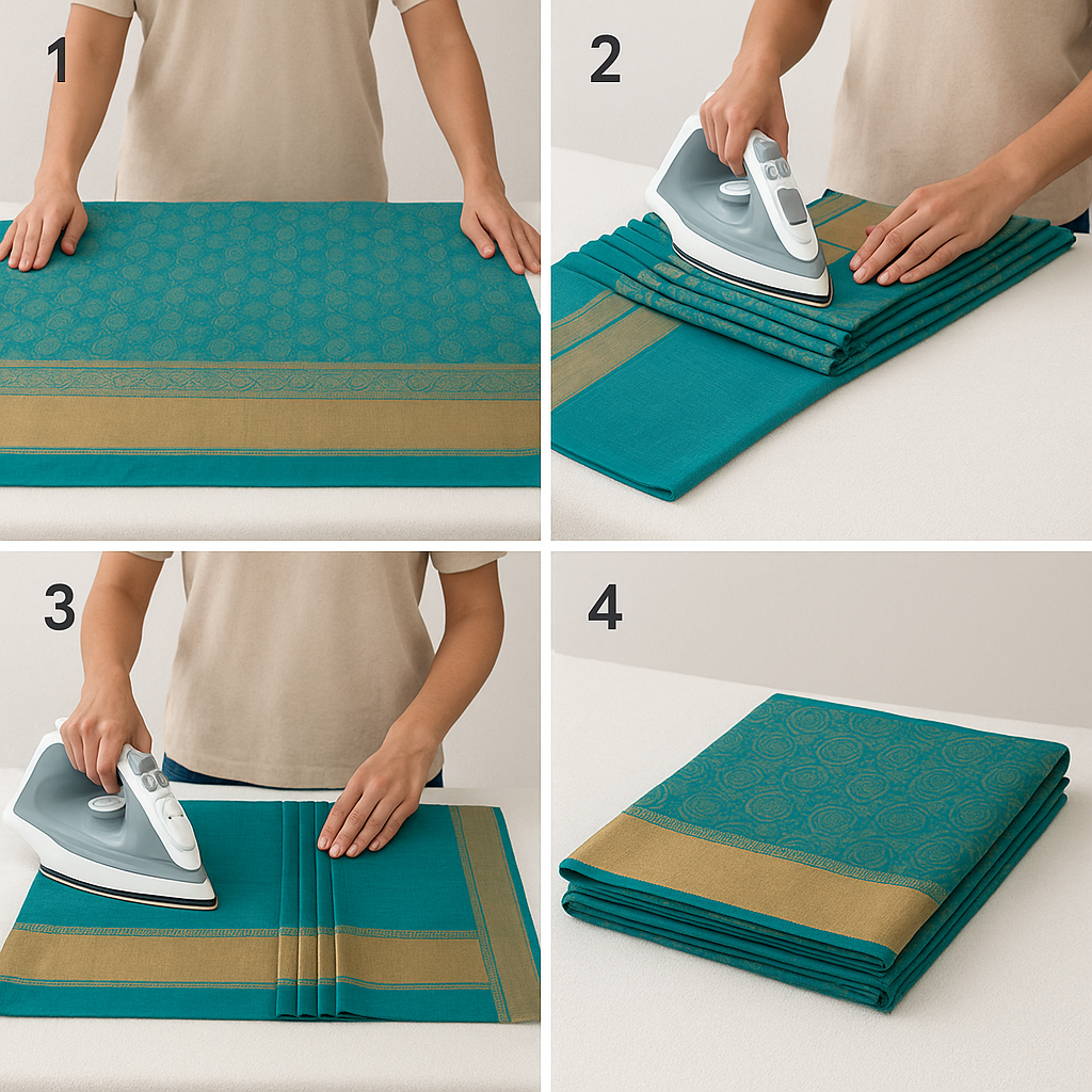 Ironing and Folding Sarees Without Damaging Them