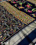 Dola Jequard Sequnce Border Digital Warli Printed Beautiful Art Work Saree & Blouse