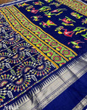 Dola Jequard Sequnce Border Digital Warli Printed Beautiful Art Work Saree & Blouse