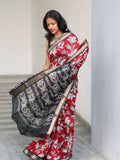 Jaipuri Hand Block Printed Soft Cotton Mulmul Saree ,Sanganeri Cotton Malmal Saree, Bagru Cotton Saree, Batic / Batik Print Cotton saree With Attached Blouse