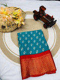 JAQURD BODAR DOLA SILK SPARKLE ZARI FLOWER PRINT