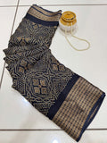 Jalpari Saree Bandhani Print Jacquard Border Beautiful Border Saree