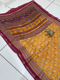 Jaipuri Hand Block Printed Soft Cotton Mulmul Saree ,Sanganeri Cotton Malmal Saree, Bagru Cotton Saree, Batic / Batik Print Cotton saree With Attached Blouse Piece