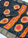 Jalpari Saree Marshmallow Bandhni Print Jacquard Border Beautiful Border Saree With Blouse
