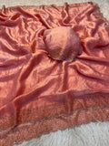 Jalpari Soft Chiffon Fendy hot lace & Fancy Val-Moti Border Pattern in limited edition Saree