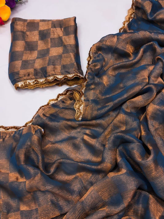Jalpari Special Simmri Golden Box Super Fendy crush with super hit gum lace