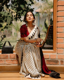 Bollywood Pure Japan Crape Silk & Gajji Silk Bollywood Saree with Printed Blouse
