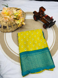 JAQURD BODAR DOLA SILK SPARKLE ZARI FLOWER PRINT