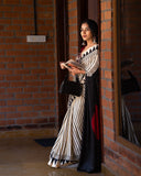Bollywood Pure Japan Crape Silk & Gajji Silk Bollywood Saree with Printed Blouse