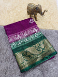 Jalpari Saree Flower Print Jacquard Border Beautiful Border Colors Art Saree Work