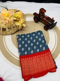 JAQURD BODAR DOLA SILK SPARKLE ZARI FLOWER PRINT