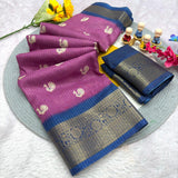 Jalpari Saree Dola Sparkle Zari Kalamkari Print Jacquard Border Beautiful Border Saree With Blouse