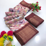 Jalpari Saree Dola Bandhni Print Jacquard Border Beautiful Border Saree With Blouse