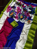 Dola Jequard Border Reco Sparkle Printed Beautiful Art Work Saree