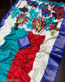 Dola Jequard Border Reco Sparkle Printed Beautiful Art Work Saree